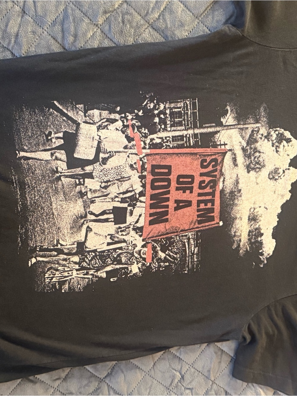 Black 'System of a Down' Graphic Tee - Black